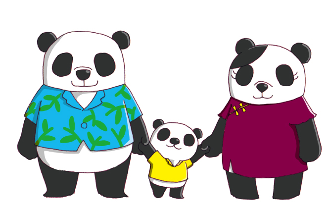 パンダのテンライ&テンメイ&テンユー